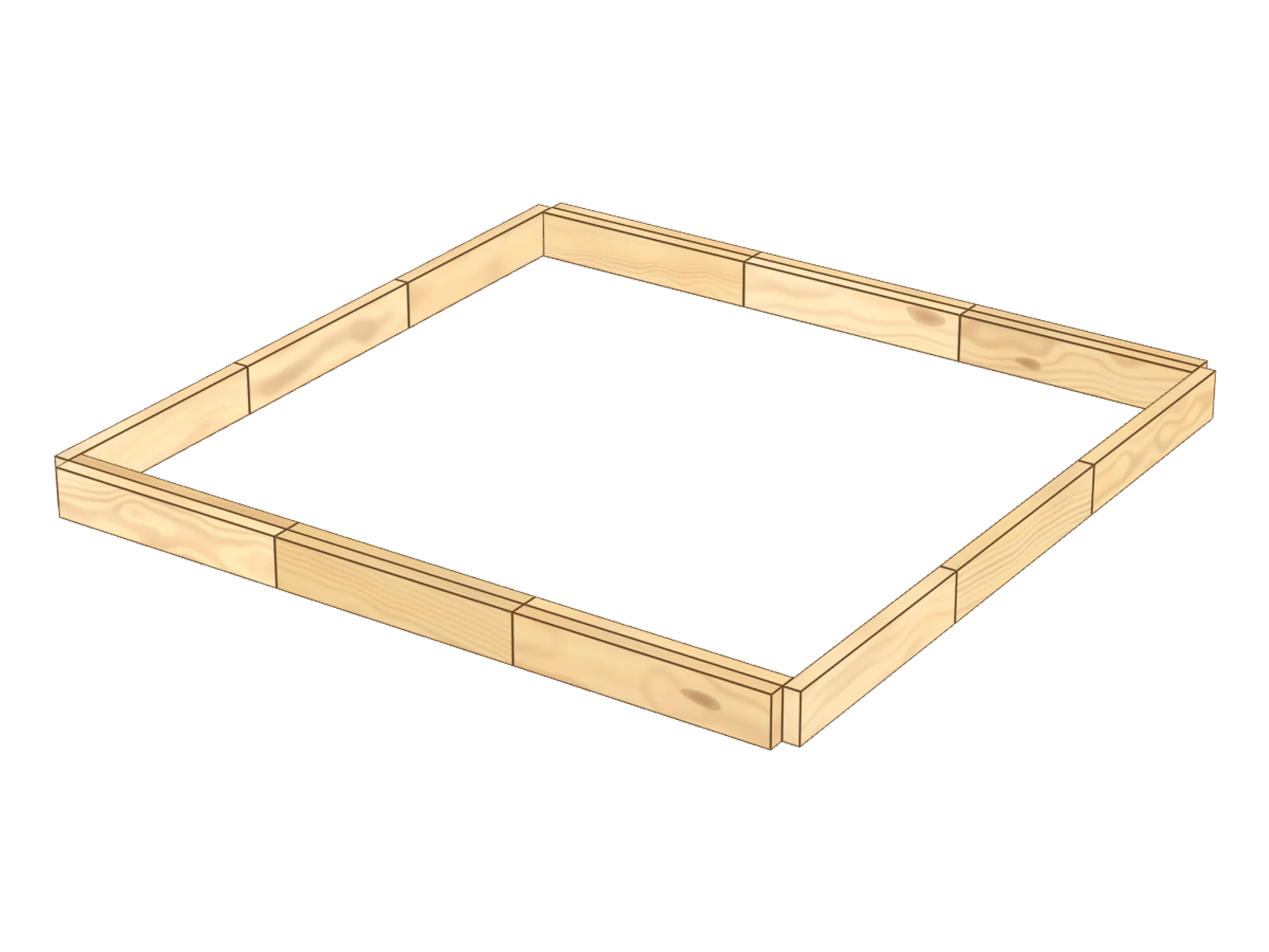 Step 1: lay the base square