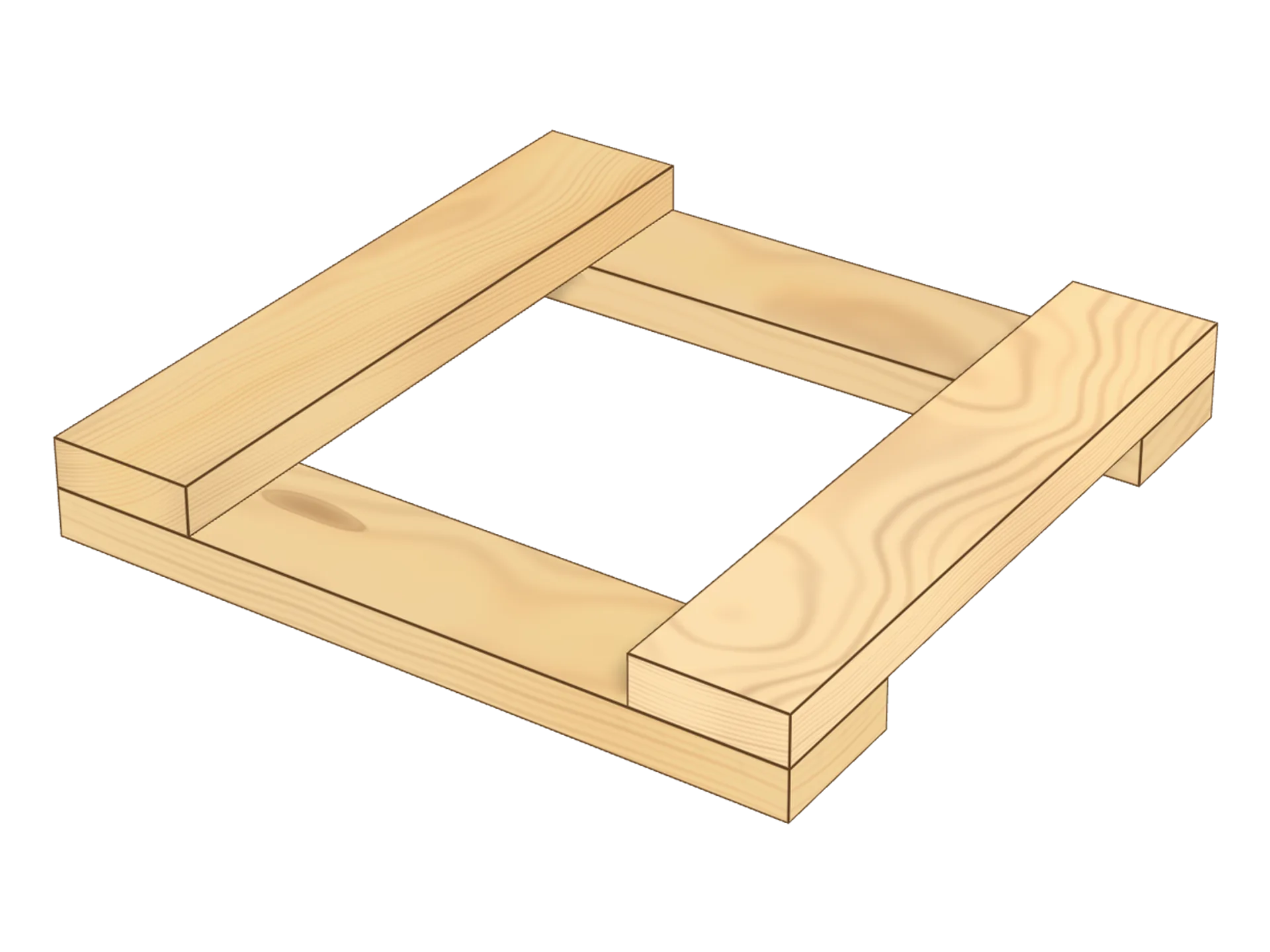 Step 1: lay the starting square