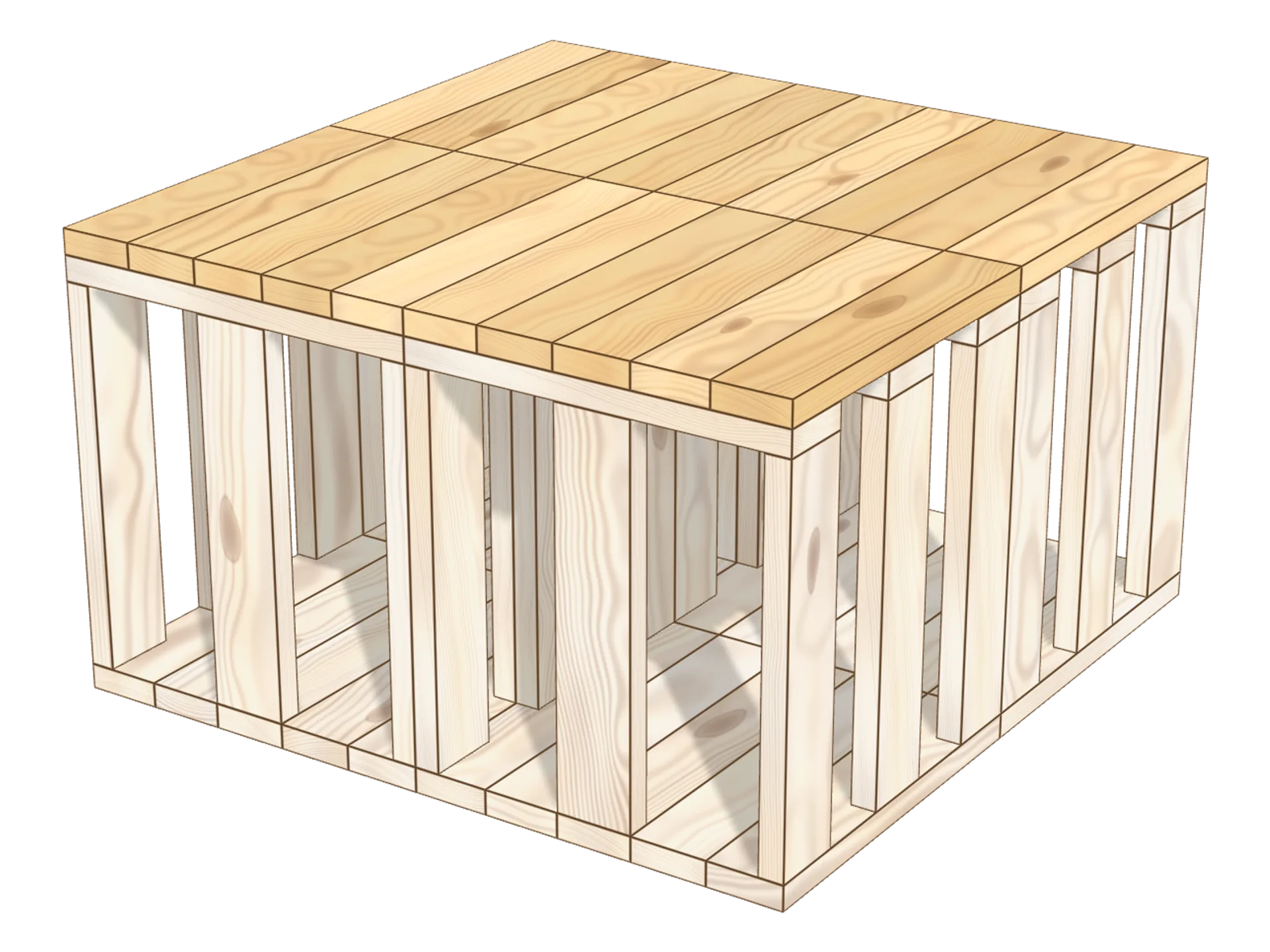 Step 4: close the first floor